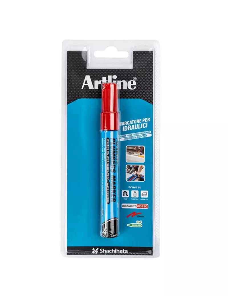 Marcatore Permanente Plumbers Artline - Punta Tonda - 0,4-1 mm - A 84013466 (Rosso) Marcatore Permanente Plumbers Artline - Punta Tonda - 0,4-1 mm - A 84013466 (Rosso)