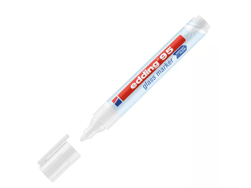 Marcatore per Vetro Glass Marker E95 Edding - Punta Tonda - 1,5-3 mm - 4-95049 (Bianco)