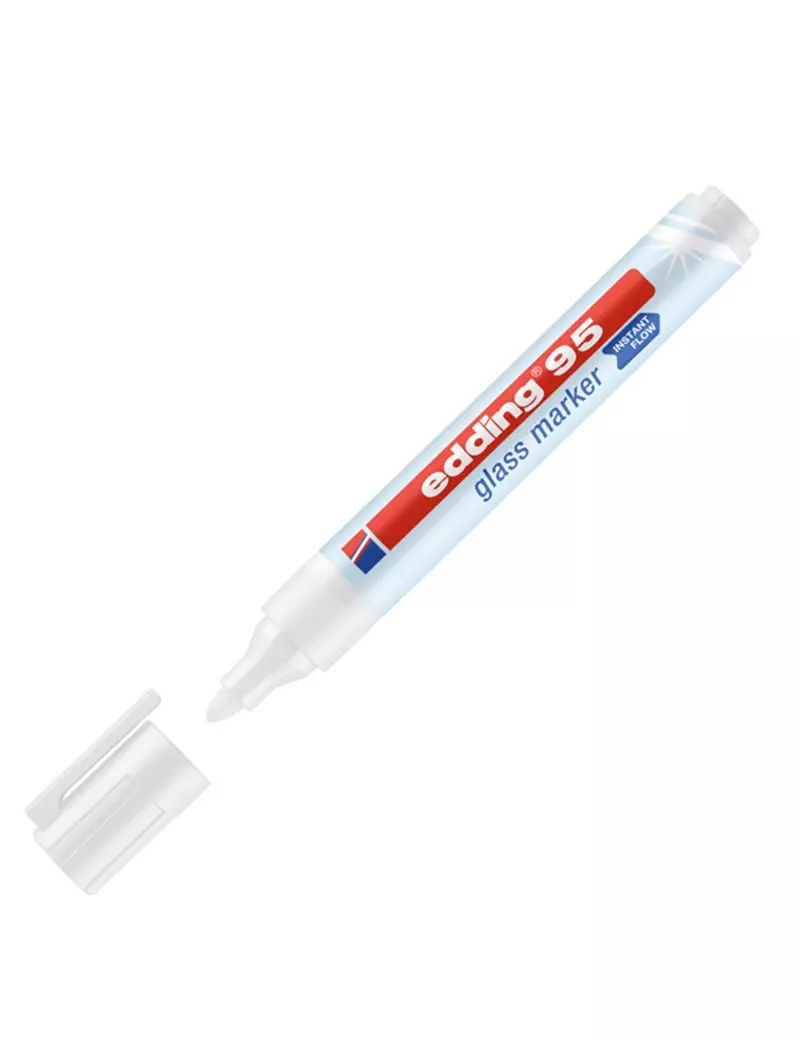 Marcatore per Vetro Glass Marker E95 Edding - Punta Tonda - 1,5-3 mm - 4-95049 (Bianco) Marcatore per Vetro Glass Marker E95 Edding - Punta Tonda - 1,5-3 mm - 4-95049 (Bianco)