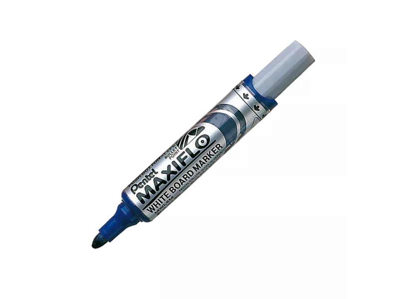 Marcatore per Lavagne Maxiflo Pentel - Punta Tonda - 6 mm - MWL5M-C (Blu Conf. 12)