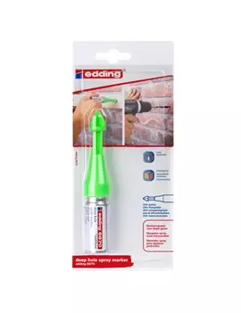 Marcatore a Gesso Liquido E-8870 Edding - a Spruzzo per Fori Profondi - 4-8870-2064 (Verde Fluo)