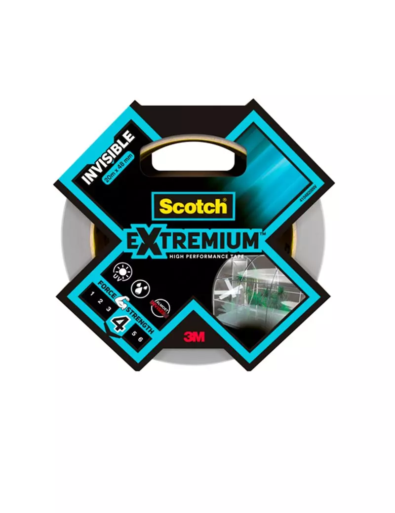 Nastro Adesivo Extra Resistente Extremium Invisible Scotch 3M - 48 mm x 20 m - 7100205700 (Trasparente) Nastro Adesivo Extra Resistente Extremium Invisible Scotch 3M - 48 mm x 20 m - 7100205700 (Trasparente)