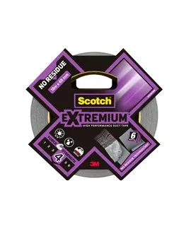 Nastro Adesivo Extra Resistente Extremium No Residue Scotch 3M - 48 mm x 18 m - 7100205697 (Nero)