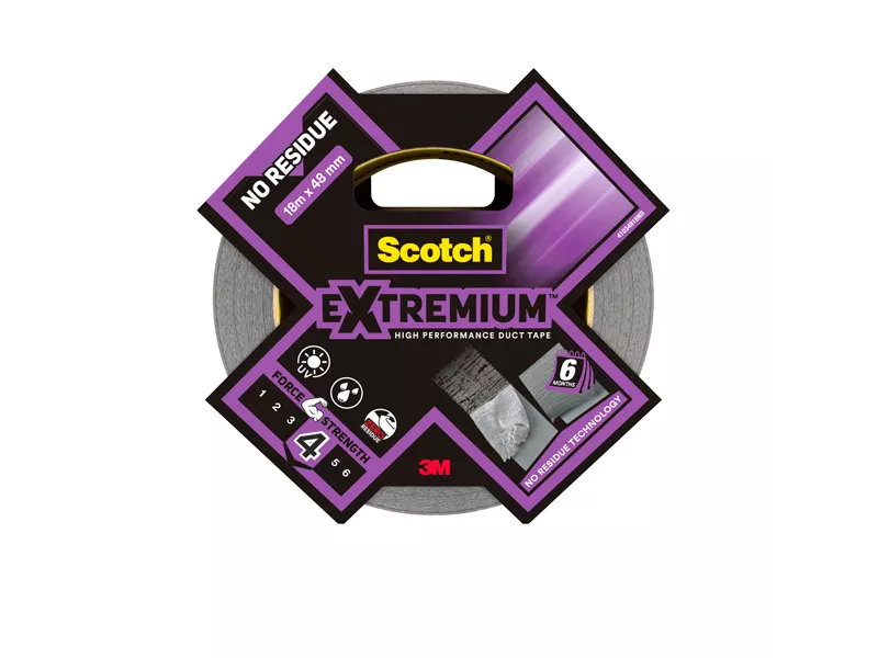 Nastro Adesivo Extra Resistente Extremium No Residue Scotch 3M - 48 mm x 18 m - 7100205697 (Nero)