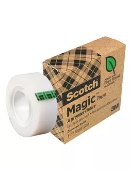Nastro Adesivo Magic 900 Scotch 3M - 19 mm x 30 m - 7100044086 (Trasparente)