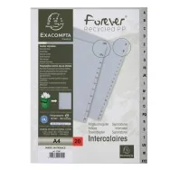 Intercalare Alfabetico in PPL Riciclato Forever Exacompta - A4 - A/Z - 1720E (Grigio)