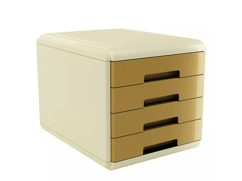 Cassettiera Vintage Caramel Arda - 29,5x38,5x28,2 cm - 4 Cassetti - 18P4PCA (Ocra)
