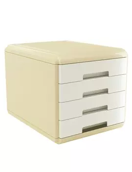 Cassettiera Vintage Milk Arda - 29,5x38,5x28,2 cm - 4 Cassetti - 18P4PMI (Avorio)