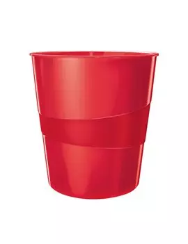 Cestino Gettacarte Wow Leitz - 15 Litri - 52781026 (Rosso)