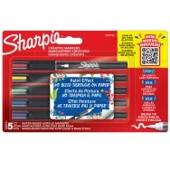 Marcatore Acrilico Sharpie Paper Mate - Punta a Pennello - 2201182 (Assortiti Conf. 5)