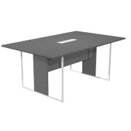 Tavolo Riunioni Essence Artexport - Gamba Bianca - 180x110x74,4 cm - 425-TOP-T-AN-EA (Antracite)