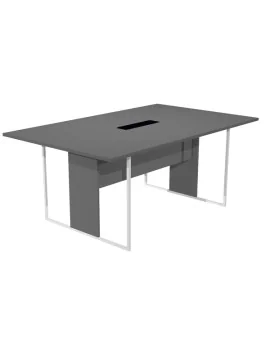 Tavolo Riunioni Essence Artexport - Gamba Bianca - 180x110x74,4 cm - 425-TOP-T-AN-FC (Antracite)