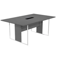 Tavolo Riunioni Essence Artexport - Gamba Bianca - 180x110x74,4 cm - 425-TOP-T-AN-FC (Antracite)