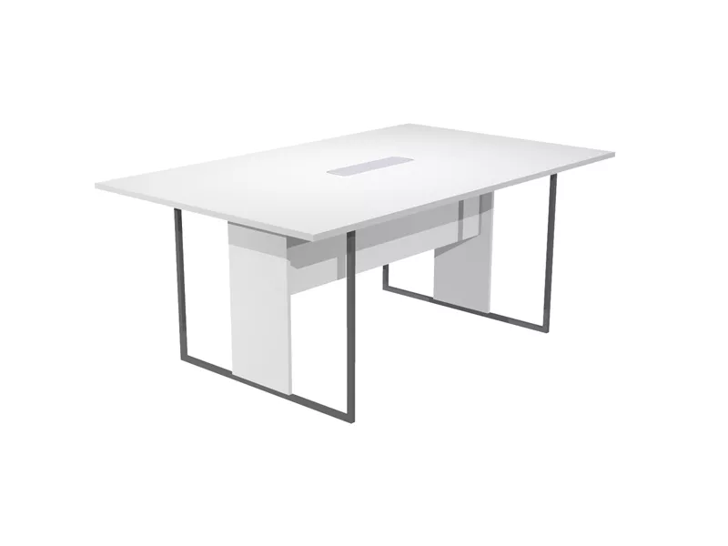 Tavolo Riunioni Essence Artexport - Gamba Antracite Opaco - 180x110x74,4 cm - 425-TOP-3-AF-EA (Bianco)