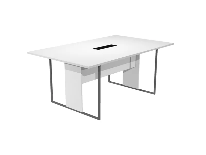 Tavolo Riunioni Essence Artexport - Gamba Antracite Opaco - 180x110x74,4 cm - 425-TOP-3-AF-FC (Bianco)