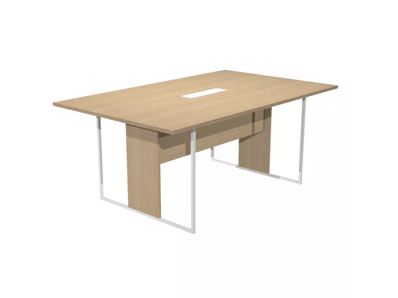 Tavolo Riunioni Essence Artexport - Gamba Bianca - 180x110x74,4 cm - 425-TOP-C-AN-EA (Rovere)