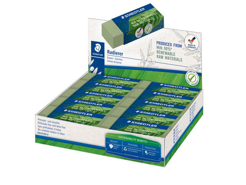 Gomma Mars Plastic Staedtler 526-50 - 65x23x13 mm - 526 80-5 (Verde Conf. 20) Gomma Mars Plastic Staedtler 526-50 - 65x23x13 mm - 526 80-5 (Verde Conf. 20)