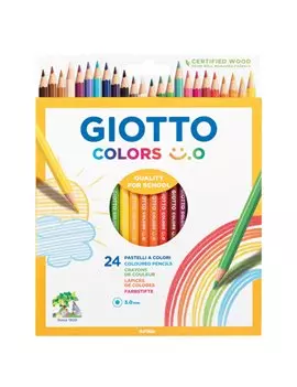 Matite Colorate Colors Giotto Fila - 3 mm - F278400 (Assortiti Conf. 24)