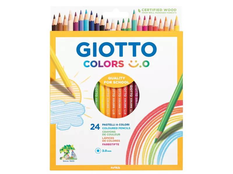 Matite Colorate Colors Giotto Fila - 3 mm - F278400 (Assortiti Conf. 24)