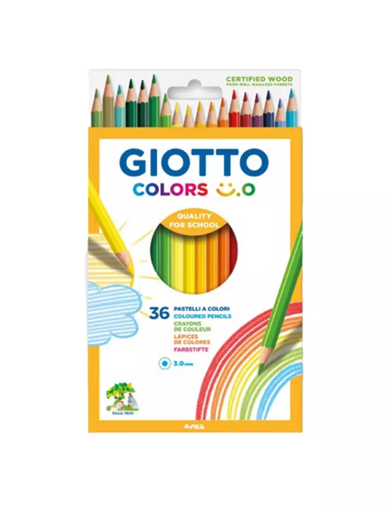 Matite Colorate Colors Giotto Fila - 3 mm - F278500 (Assortiti Conf. 36) Matite Colorate Colors Giotto Fila - 3 mm - F278500 (Assortiti Conf. 36)