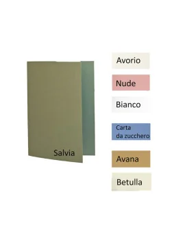 Carta Colorata Prefustellata Kartos - A4 - 250 g - 11,7x17 cm - 03330300 (Salvia Conf. 10)