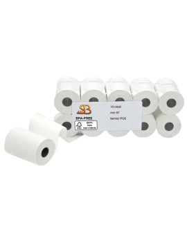 Rotolo Termico per POS Sabacart - 57 mm x 18 m - 3125057018CX (Conf. 10)