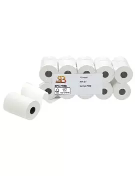Rotolo Termico per POS Sabacart - 57 mm x 18 m - 3125057018CX (Conf. 10)
