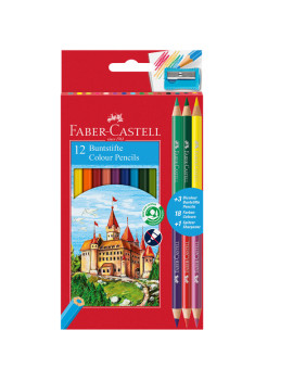 Matite Colorate Eco Il Castello Faber Castell - 3 mm - 110312 (Assortiti Conf. 12+3)