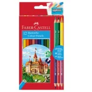 Matite Colorate Eco Il Castello Faber Castell - 3 mm - 110312 (Assortiti Conf. 12+3)