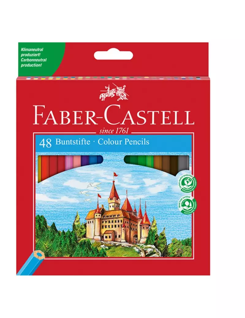 Matite Colorate Eco Il Castello Faber Castell - 3 mm - 110348 (Assortiti Conf. 48) Matite Colorate Eco Il Castello Faber Castell - 3 mm - 110348 (Assortiti Conf. 48)