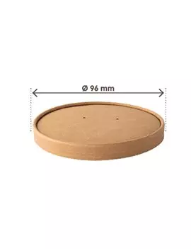 Coperchio per Bowl Zuppe Monouso SignorBio - 180-480 ml - PBL010BIO25C (Avana Conf. 25)