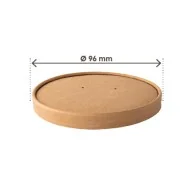 Coperchio per Bowl Zuppe Monouso SignorBio - 180-480 ml - PBL010BIO25C (Avana Conf. 25)