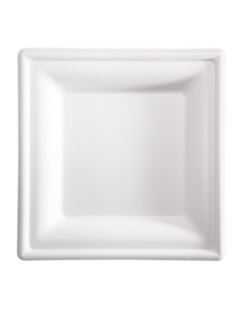 Piatto Piano Quadrato SignorBio - 20x20 cm - BPS002BIO50B (Bianco Conf. 50)