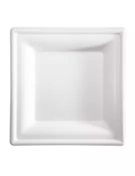 Piatto Piano Quadrato SignorBio - 20x20 cm - BPS002BIO50B (Bianco Conf. 50)