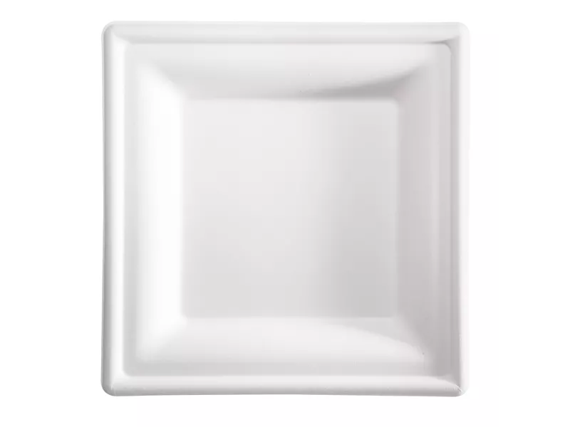 Piatto Piano Quadrato SignorBio - 20x20 cm - BPS002BIO50B (Bianco Conf. 50)