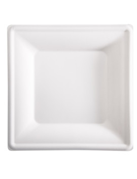 Piatto Piano Quadrato SignorBio - 26x26 cm - BPS003BIO50B (Bianco Conf. 50)