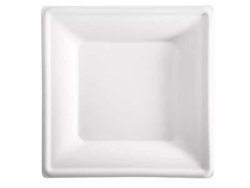 Piatto Piano Quadrato SignorBio - 26x26 cm - BPS003BIO50B (Bianco Conf. 50)
