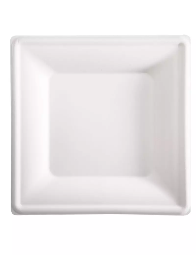 Piatto Piano Quadrato SignorBio - 26x26 cm - BPS003BIO50B (Bianco Conf. 50) Piatto Piano Quadrato SignorBio - 26x26 cm - BPS003BIO50B (Bianco Conf. 50)
