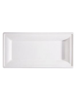 Piatto Piano Rettangolare SignorBio - 26x13 cm - BPR001BIO50B (Bianco Conf. 50)