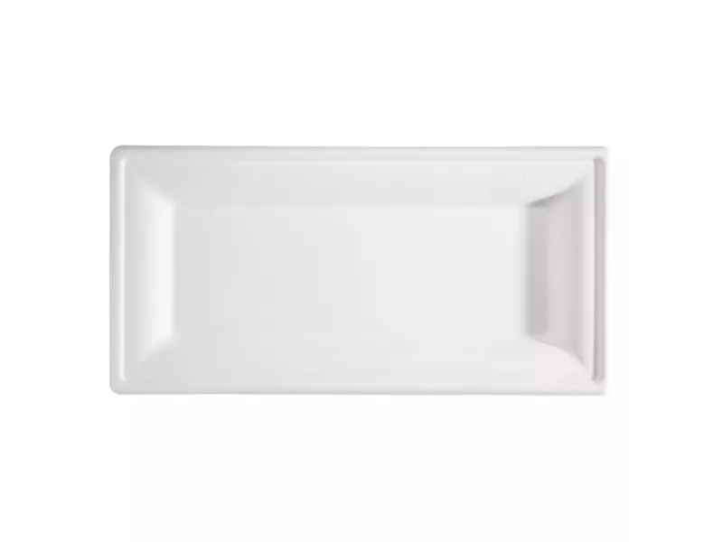 Piatto Piano Rettangolare SignorBio - 26x13 cm - BPR001BIO50B (Bianco Conf. 50)