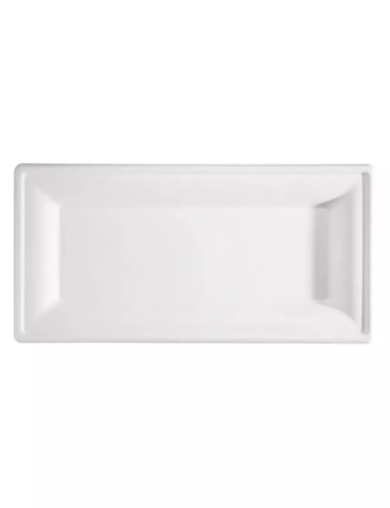 Piatto Piano Rettangolare SignorBio - 26x13 cm - BPR001BIO50B (Bianco Conf. 50) Piatto Piano Rettangolare SignorBio - 26x13 cm - BPR001BIO50B (Bianco Conf. 50)