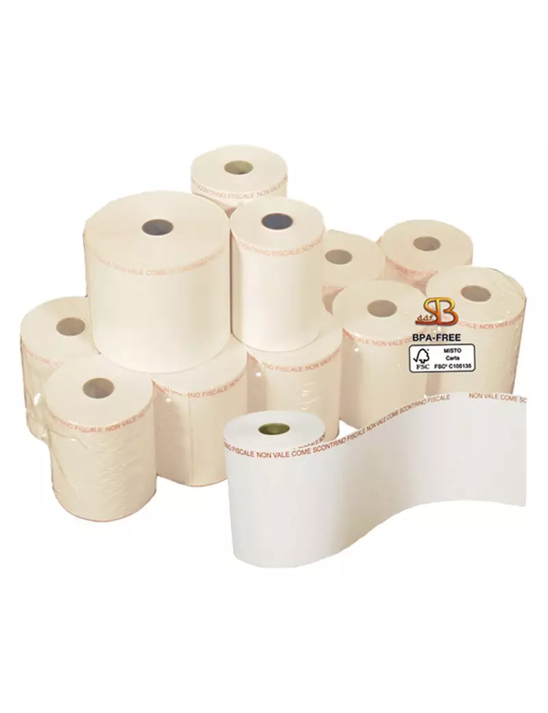 Rotolo Termico Adesivo per Bilancia Sabacart - 57 mm x 20 m - 12205702025C (Conf. 5) Rotolo Termico Adesivo per Bilancia Sabacart - 57 mm x 20 m - 12205702025C (Conf. 5)