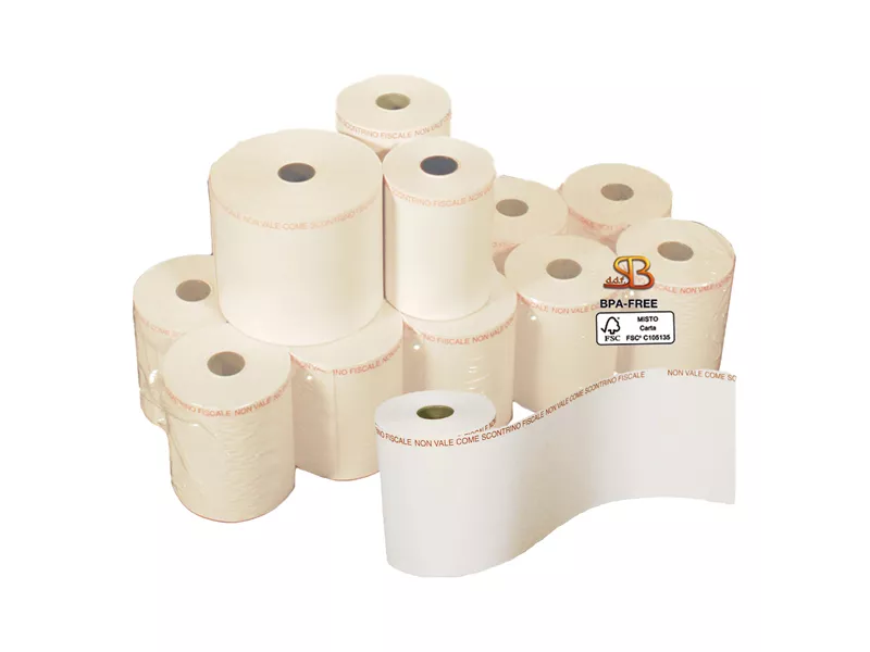 Rotolo Termico Adesivo per Bilancia Sabacart - 57 mm x 38 m - 12205703825C (Conf. 4)