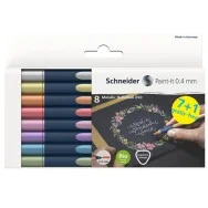 Penna Roller Metallic 050 Schneider - 0,4 mm - P700496 (Assortiti Metallici Conf. 8)