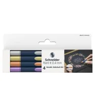 Penna Roller Metallic 050 Schneider - 0,4 mm - P700495 (Assortiti Metallici Conf. 4)