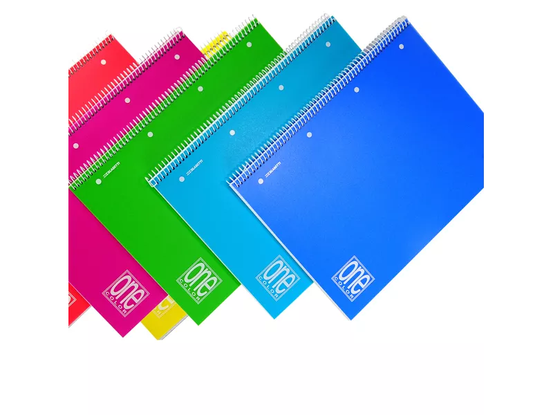 Quaderno Spiralato One Color Blasetti - A5 Plus - 1 Rigo senza Margini - 2939 (Assortiti Conf. 6)