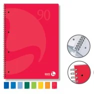 Quaderno Spiralato a 4 Fori Colors BM - A5 - 1 Rigo senza Margini - 0105339 (Assortiti Conf. 5)