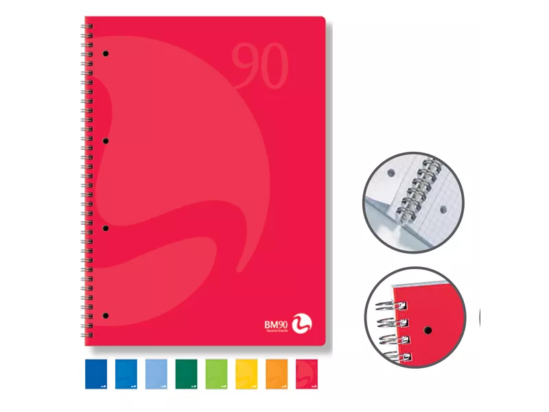 Quaderno Spiralato a 4 Fori Colors BM - A5 - Quadretti 5 mm senza Margini - 0105337 (Assortiti Conf. 5)
