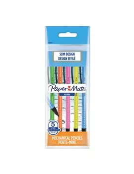 Portamine Usa e Getta Artio Paper Mate - 0,7 mm - HB - 2147607 (Assortiti Conf. 5)