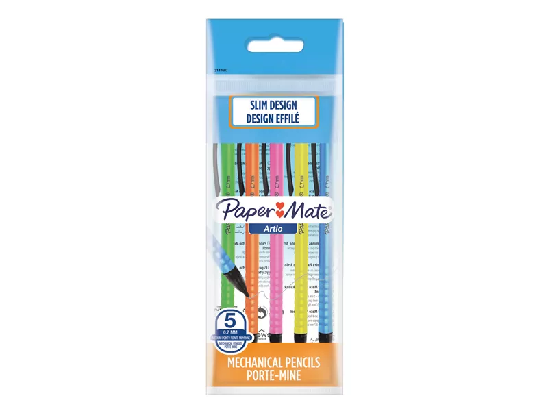 Portamine Usa e Getta Artio Paper Mate - 0,7 mm - HB - 2147607 (Assortiti Conf. 5)